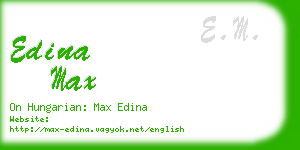 edina max business card